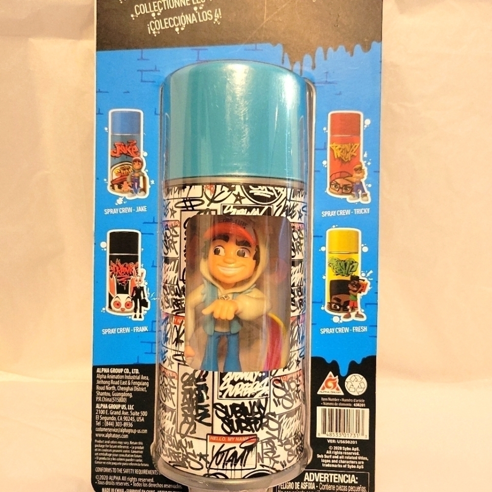 Subway Surfers Sub Surf Spray Crew Jake Vinyl Figure 4in
